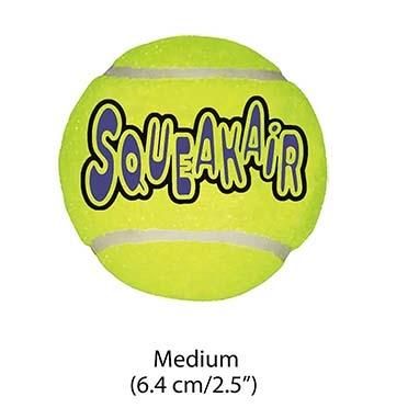 KONG air squeakair tennis ball 1st M - 7x7x7cm geel
