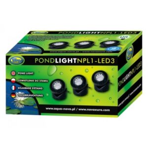 Vijverlamp 3x1,6W LED • Waterdichte behuizing van hoge kwaliteit • Geweldig voor fonteinen, vijvers, meren, watervallen of tuinlandschappen • Gebruik IN of UIT het water
