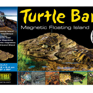 Exo terra turtle bank magnetisch drijvend eiland M - 30,5x18,5x6cm bruin