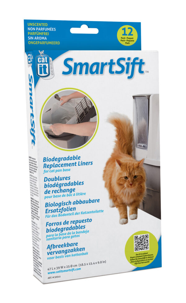Cat it smart-sift afvalzak 12st 47x39x25CM/70L