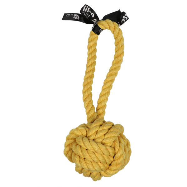 'Are you knots' bal met lus 25cm geel