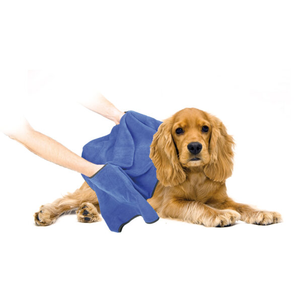 Badhanddoek Voor Hond Microfiber 40x60cm blauw