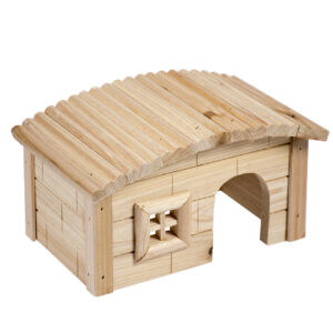 Knaagdieren houten lodge koepeldak 20,5x13x12CM
