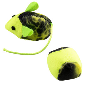 Flash muis en bal Groen 2pc - 16x3,8x4cm