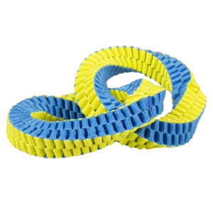 Supa` nylon double hoop 20x13cm blauw/geel