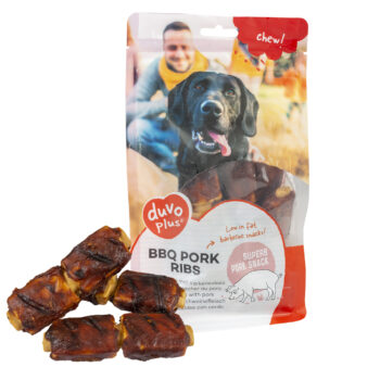 chew! BBQ varkensribbetjes 9,8cm - 6pcs / 300g