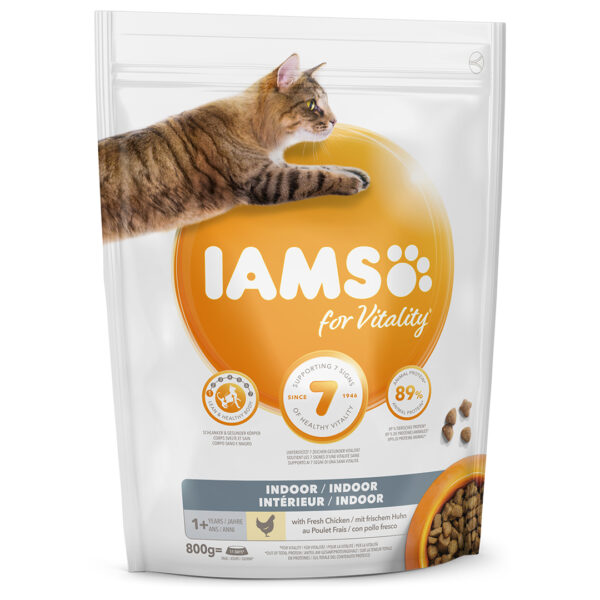 Iams for vitality cat adult indoor chicken 800g