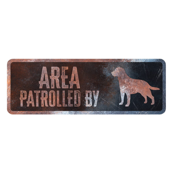 Waarschuwingsbord Labrador Engels 40x13x0,3cm Meerkleurig