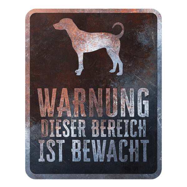 Waarschuwingsbord Dobermann Duits 25x20x0,3cm Meerkleurig