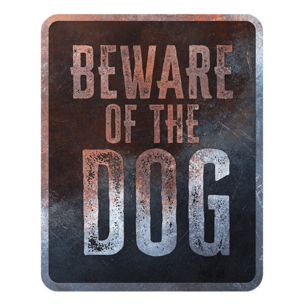 Waarschuwingsbord Beware of the dog 25x20x0,3cm Meerkleurig