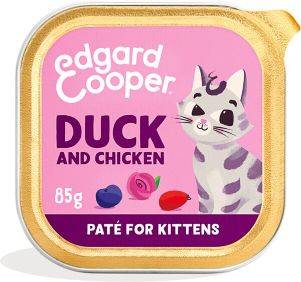 Edgard en Cooper Kattenvoer Kitten Paté Eend en Kip 85 gr