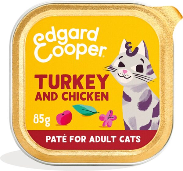 Edgard en Cooper Kattenvoer Adult Paté Kalkoen en Kip 85 gr