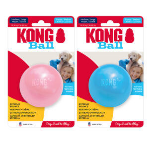 KONG Puppy Ball Hole M/L - 7,6x7,6x7,6cm gemengde kleuren