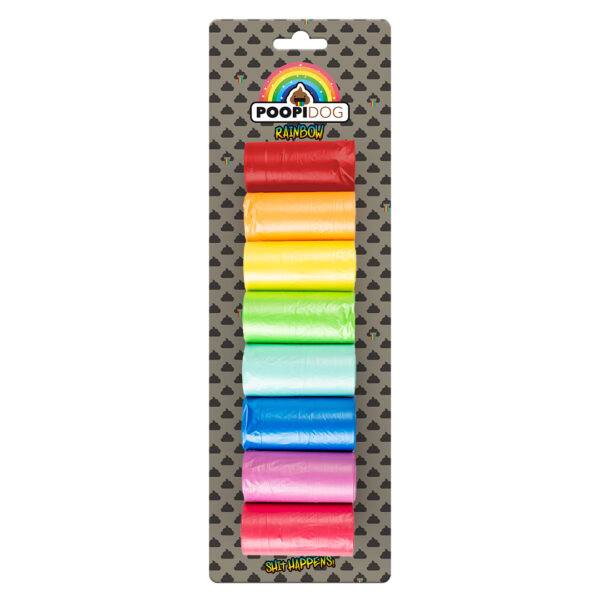 Poepzakjes Rainbow 8x15st - 32x19cm Meerkleurig