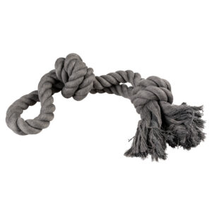 Ecologisch touw 2 knopen en lus grijs 30cm