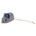 Eco navy muis met catnip meerkleurig 8,5x4,5x6cm