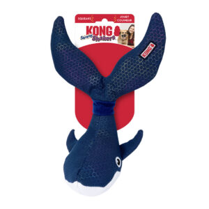 KONG Shakers Shimmy Whale M - 30,5x20x11,5cm blauw/wit