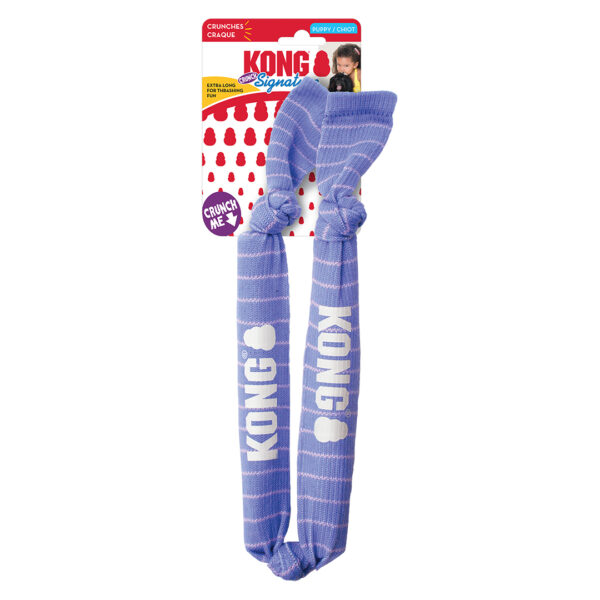 KONG Signature Crunch Rope Puppy Double - 3x3x42cm paars