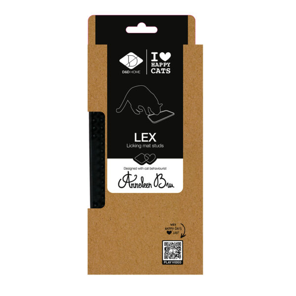 Lex likmat met noppen zwart 10x20x1,3cm