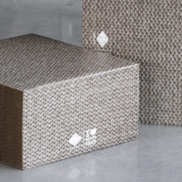 Freya cardboard scratcher block beige L - 30x30x30cm
