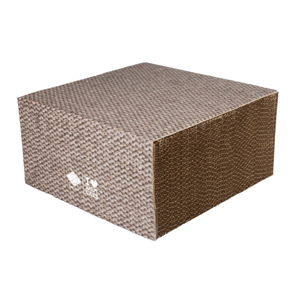Freya cardboard scratcher block beige S - 30x30x15cm