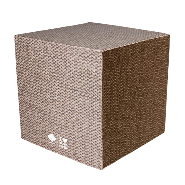 Freya cardboard scratcher block beige L - 30x30x30cm