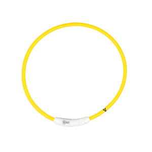 Flash light ring USB Nylon 35cm geel