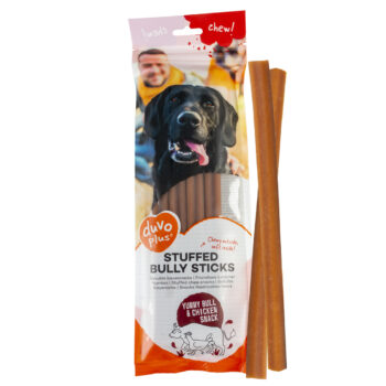 chew! Gevulde bully sticks 25,4cm - 4pcs - 208g bruin