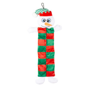 Xmas Pluche sneeuwman squeaky 49,5x22x6cm Meerkleurig