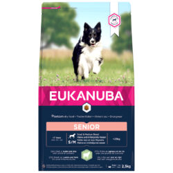 Eukanuba Senior Small & Medium Breed - Lam & Rijst 2,5KG