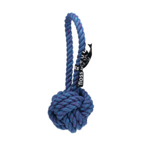 'Are you knots' bal met lus 20x6x6cm blauw