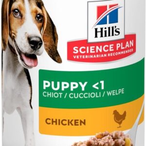 12x Hill's Science Plan Puppy Natvoer met Kip 370g