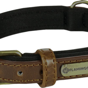 Halsband met neopreen Lyabo Bruin L