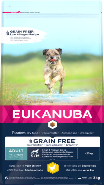 Eukanuba Graanvrij Kip Adult S/M Breed 3kg