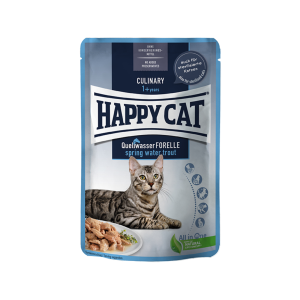 Happy Cat - natvoer - Culinary Quellwasser-Forelle (Forel) - 85 gr